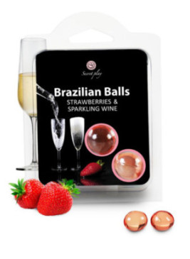 Boules de massage Brésiliennes fraise vin pétillant - BZ3852